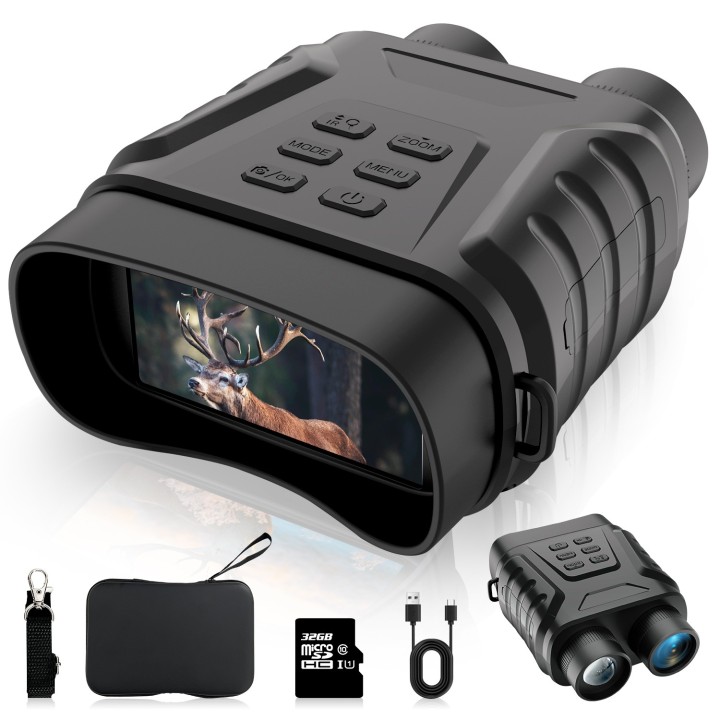 EOQO NV8150 4K Digital Night Vision Goggles | 670ft Range, 8X Zoom, Motion Detection, 32GB Storage