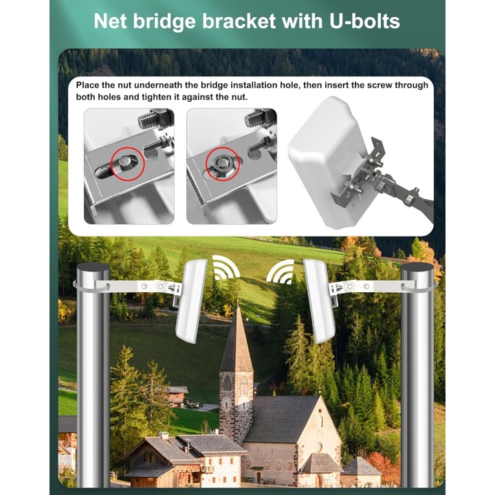 Point-to-Point Wireless Bridge for Starlink – 2KM Range, 12dBi Antennas, Easy Installation