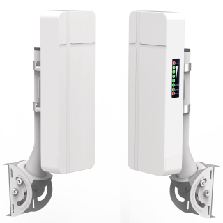 5.8GHz 1000Mbps Point-to-Point Wireless Bridge | 18dBi Antenna, 2 Mile Range, Weatherproof, PoE Injector, Easy Setup